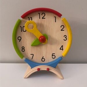 PlanToys Activity Clock Colorful Kids Montessori Educational Toy - Only Clock
